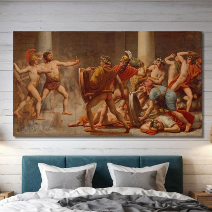 La Vendetta Di Ulisse Sui Pretendenti Di Penelope Christoffer Wilhelm Eckersberg cwe85 quadro stampato su tela