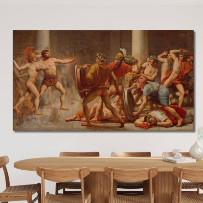 La Vendetta Di Ulisse Sui Pretendenti Di Penelope Christoffer Wilhelm Eckersberg cwe85 quadro stampato su tela