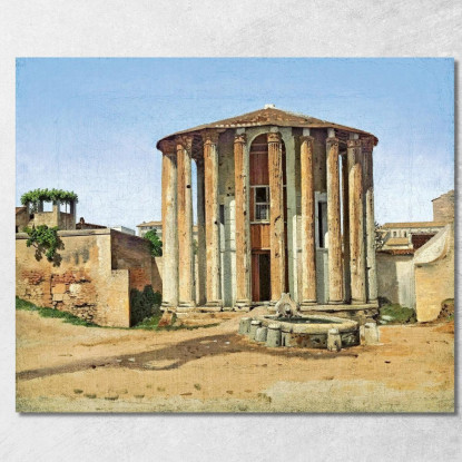 Tempio Di Vesta A Roma Christoffer Wilhelm Eckersberg cwe88 quadro stampato su tela