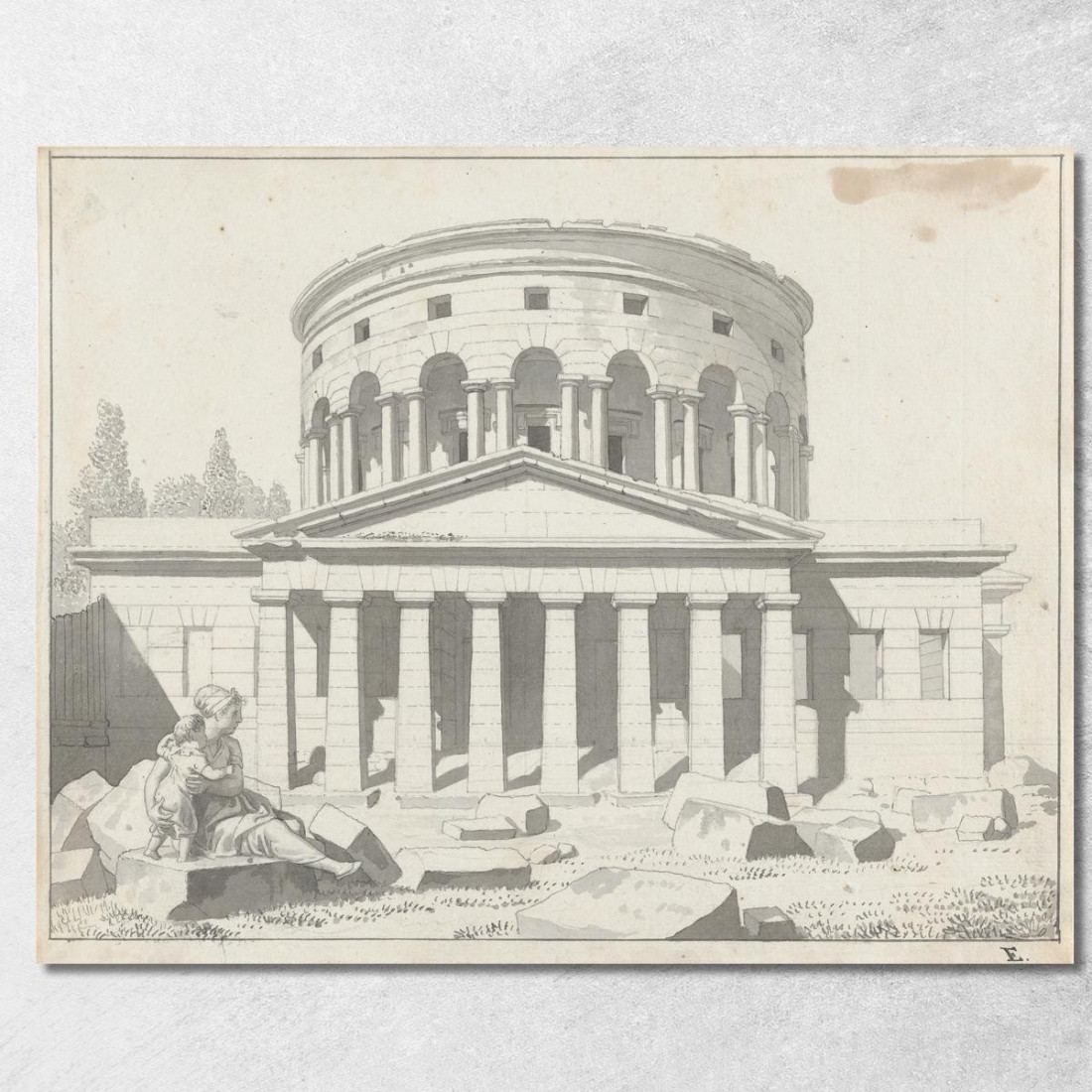 Veduta Della Barrière De La Villette A Parigi Christoffer Wilhelm Eckersberg cwe93 quadro stampato su tela