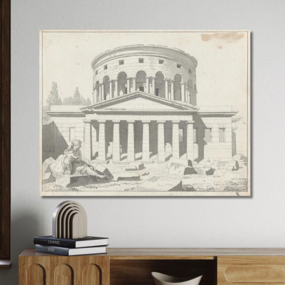 Veduta Della Barrière De La Villette A Parigi Christoffer Wilhelm Eckersberg cwe93 quadro stampato su tela