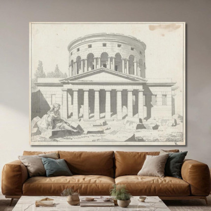 Veduta Della Barrière De La Villette A Parigi Christoffer Wilhelm Eckersberg cwe93 quadro stampato su tela