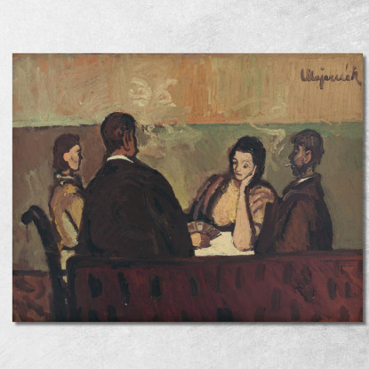 Giocatori Di Carte Cyprián Majerník cmj11 quadro stampato su tela