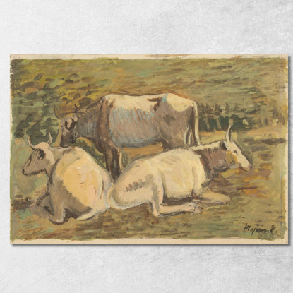 Mucche Cyprián Majerník cmj18 quadro stampato su tela