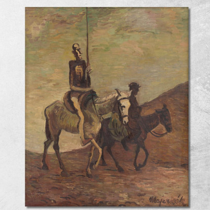 Don Chisciotte E Sancho Panza Cyprián Majerník cmj21 quadro stampato su tela