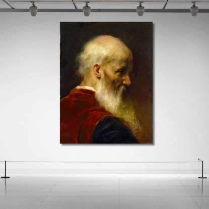 Testa Di Un Vecchio Jean-Léon Gérôme jlg59 quadro stampato su tela