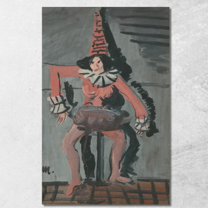 Pierrot Cyprián Majerník cmj49 quadro stampato su tela