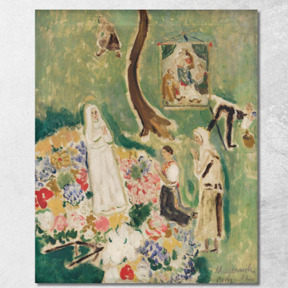 Due Madonne Cyprián Majerník cmj86 quadro stampato su tela