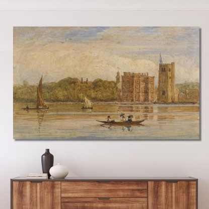 In Barca Davanti Al Palazzo Di Lambeth Londra David Cox dcx7 quadro stampato su tela
