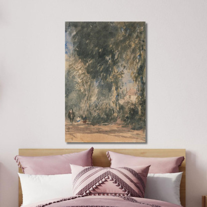 I Cancelli Dell'Abbazia Guardando Verso Greenfield House David Cox dcx43 quadro stampato su tela
