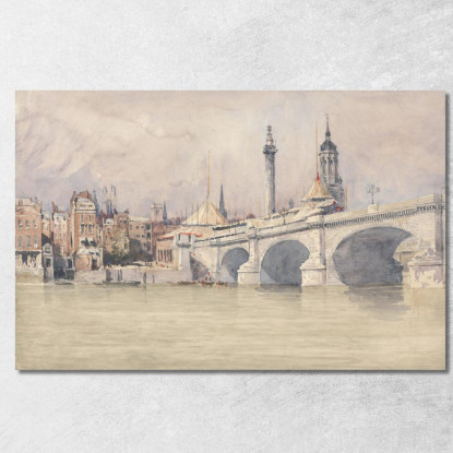 L'Apertura Del Nuovo Ponte Di Londra David Cox dcx46 quadro stampato su tela