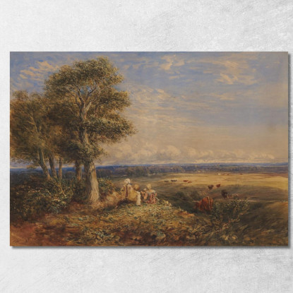 L'Allodola David Cox dcx49 quadro stampato su tela