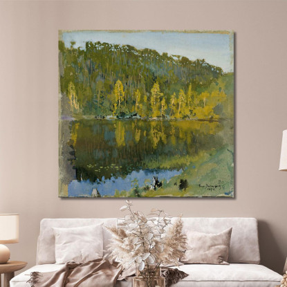 Estudio De Paisaje Con Estanque En El Bosque Eero Järnefelt ejr8 cuadro en lienzo