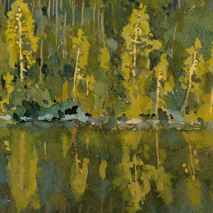 Estudio De Paisaje Con Estanque En El Bosque Eero Järnefelt ejr8 cuadro en lienzo