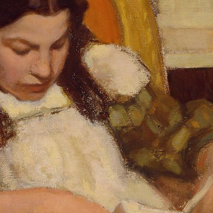 Niña Leyendo Eero Järnefelt ejr12 cuadro en lienzo