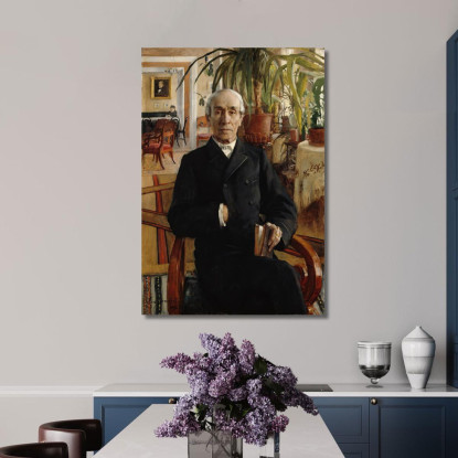 Retrato Del Barón Johan Philip Palmén Vicerrector De La Universidad Eero Järnefelt ejr27 cuadro en lienzo