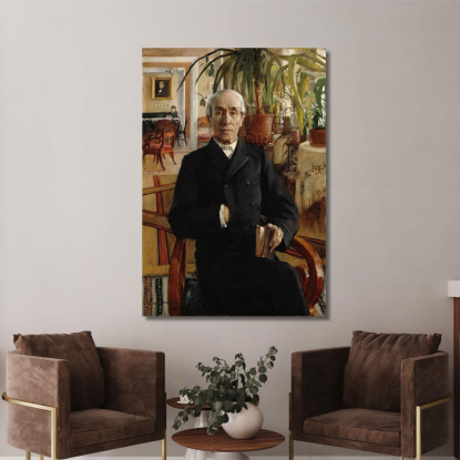 Retrato Del Barón Johan Philip Palmén Vicerrector De La Universidad Eero Järnefelt ejr27 cuadro en lienzo