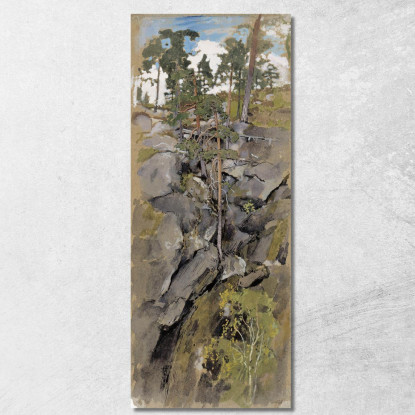 Bosque Rocoso Eero Järnefelt ejr32 cuadro en lienzo