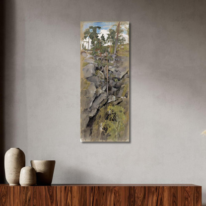 Bosque Rocoso Eero Järnefelt ejr32 cuadro en lienzo