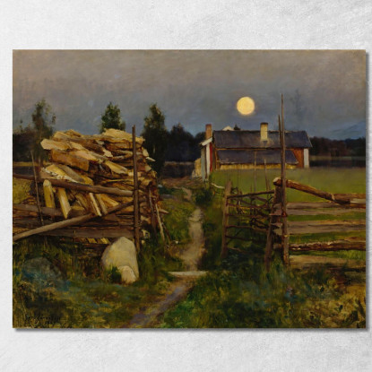 Noche De Verano Con Luna Eero Järnefelt ejr33 cuadro en lienzo