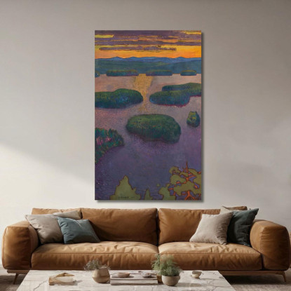 Atardecer Sobre Un Lago Eero Järnefelt ejr34 cuadro en lienzo
