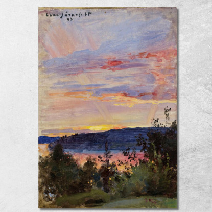 Atardecer Eero Järnefelt ejr35 cuadro en lienzo