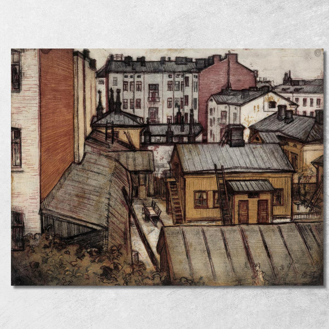 Vista Desde La Casa Del Artista En Bernhardinkatu Eero Järnefelt ejr39 cuadro en lienzo