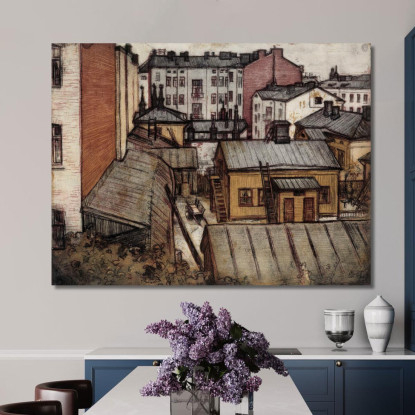 Vista Desde La Casa Del Artista En Bernhardinkatu Eero Järnefelt ejr39 cuadro en lienzo