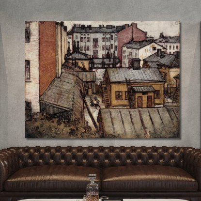 Vista Desde La Casa Del Artista En Bernhardinkatu Eero Järnefelt ejr39 cuadro en lienzo