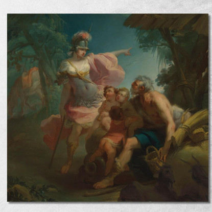 Erminia Tra I Pastori Gaetano Gandolfi ggn2 quadro stampato su tela