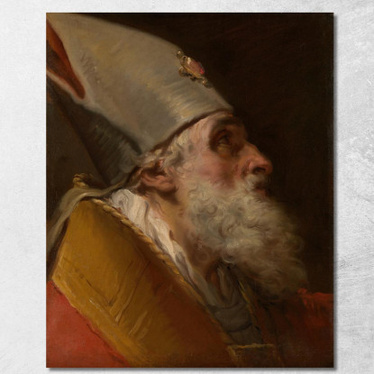 Testa Di Un Vescovo Gaetano Gandolfi ggn3 quadro stampato su tela