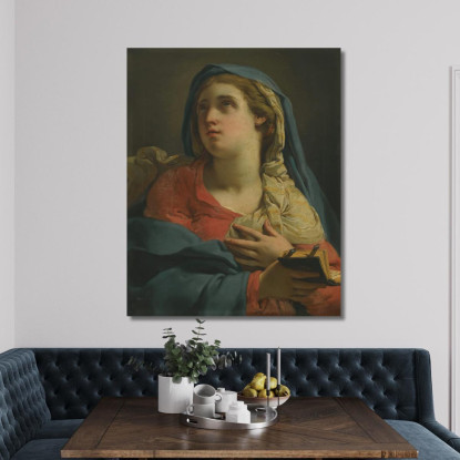 Madonna Annunciata Gaetano Gandolfi ggn7 quadro stampato su tela
