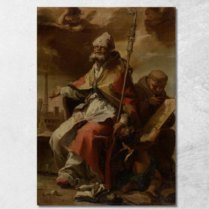 Santi Petronio Di Bologna E Bernardino Da Siena Gaetano Gandolfi ggn10 quadro stampato su tela