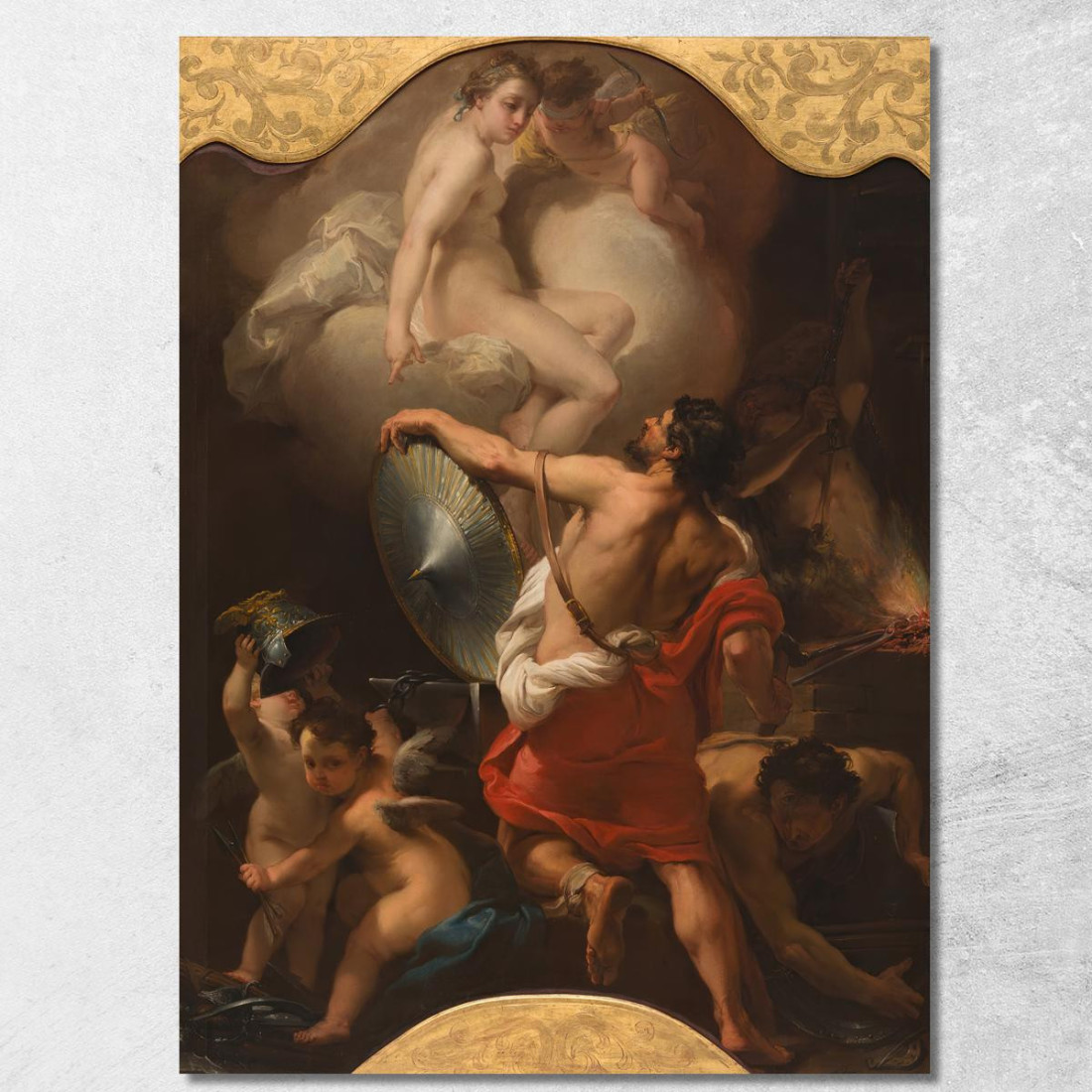 Venere Ordina Le Armi Per Enea Alla Fucina Di Vulcano Gaetano Gandolfi ggn17 quadro stampato su tela