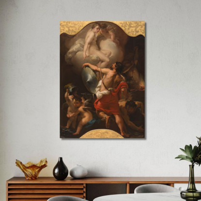 Venere Ordina Le Armi Per Enea Alla Fucina Di Vulcano Gaetano Gandolfi ggn17 quadro stampato su tela