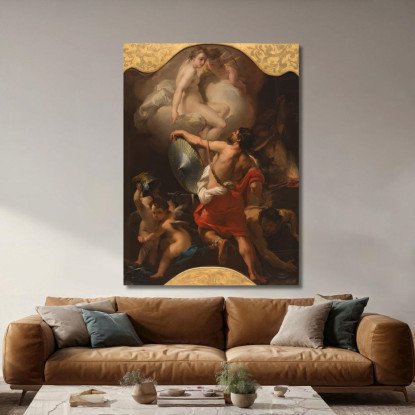 Venere Ordina Le Armi Per Enea Alla Fucina Di Vulcano Gaetano Gandolfi ggn17 quadro stampato su tela