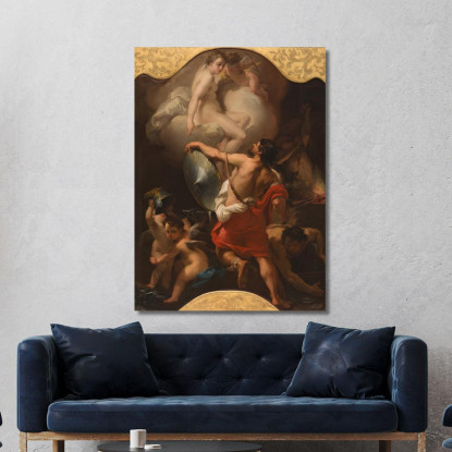 Venere Ordina Le Armi Per Enea Alla Fucina Di Vulcano Gaetano Gandolfi ggn17 quadro stampato su tela