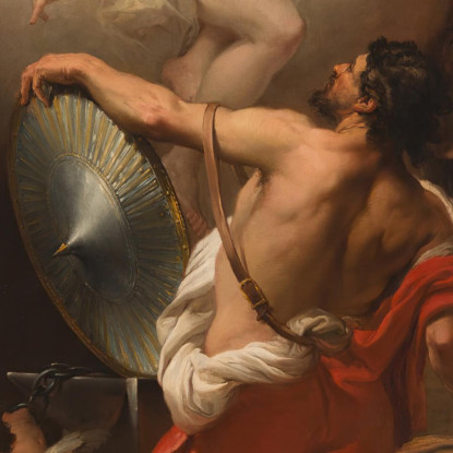 Venere Ordina Le Armi Per Enea Alla Fucina Di Vulcano Gaetano Gandolfi ggn17 quadro stampato su tela