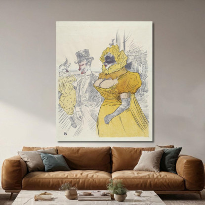 Manifesto Per Il Bal Degli Studenti Henri de Toulouse-Lautrec htl4 quadro stampato su tela