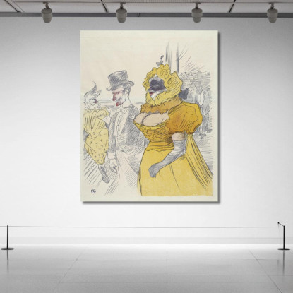 Manifesto Per Il Bal Degli Studenti Henri de Toulouse-Lautrec htl4 quadro stampato su tela