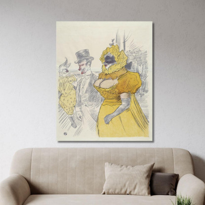 Manifesto Per Il Bal Degli Studenti Henri de Toulouse-Lautrec htl4 quadro stampato su tela