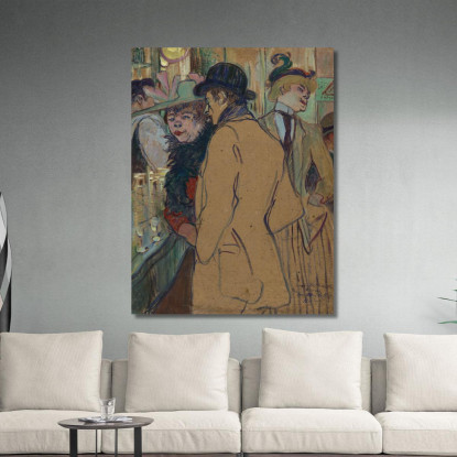 Alfred La Guigne Henri de Toulouse-Lautrec htl6 quadro stampato su tela