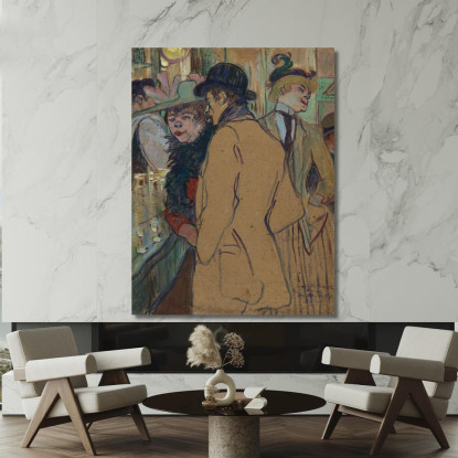 Alfred La Guigne Henri de Toulouse-Lautrec htl6 quadro stampato su tela