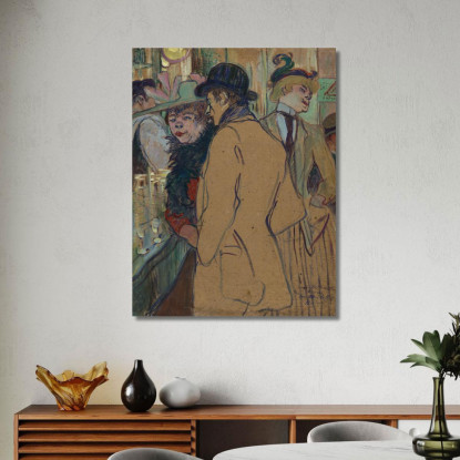 Alfred La Guigne Henri de Toulouse-Lautrec htl6 quadro stampato su tela