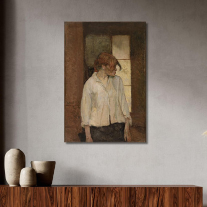 A Montrouge Rosa La Rouge Henri de Toulouse-Lautrec htl9 quadro stampato su tela
