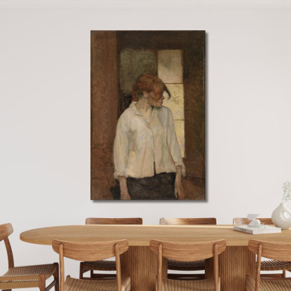 A Montrouge Rosa La Rouge Henri de Toulouse-Lautrec htl9 quadro stampato su tela