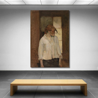 A Montrouge Rosa La Rouge Henri de Toulouse-Lautrec htl9 quadro stampato su tela