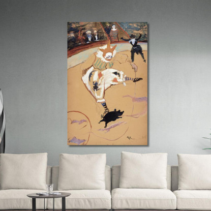 Al Circo Fernando Medrano Con Un Maialino Henri de Toulouse-Lautrec htl11 quadro stampato su tela