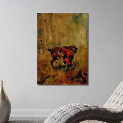 Cavaliere Di Caccia Alla Volpe Che Risella Il Suo Cavallo Henri de Toulouse-Lautrec htl27 quadro stampato su tela