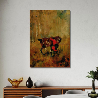 Cavaliere Di Caccia Alla Volpe Che Risella Il Suo Cavallo Henri de Toulouse-Lautrec htl27 quadro stampato su tela